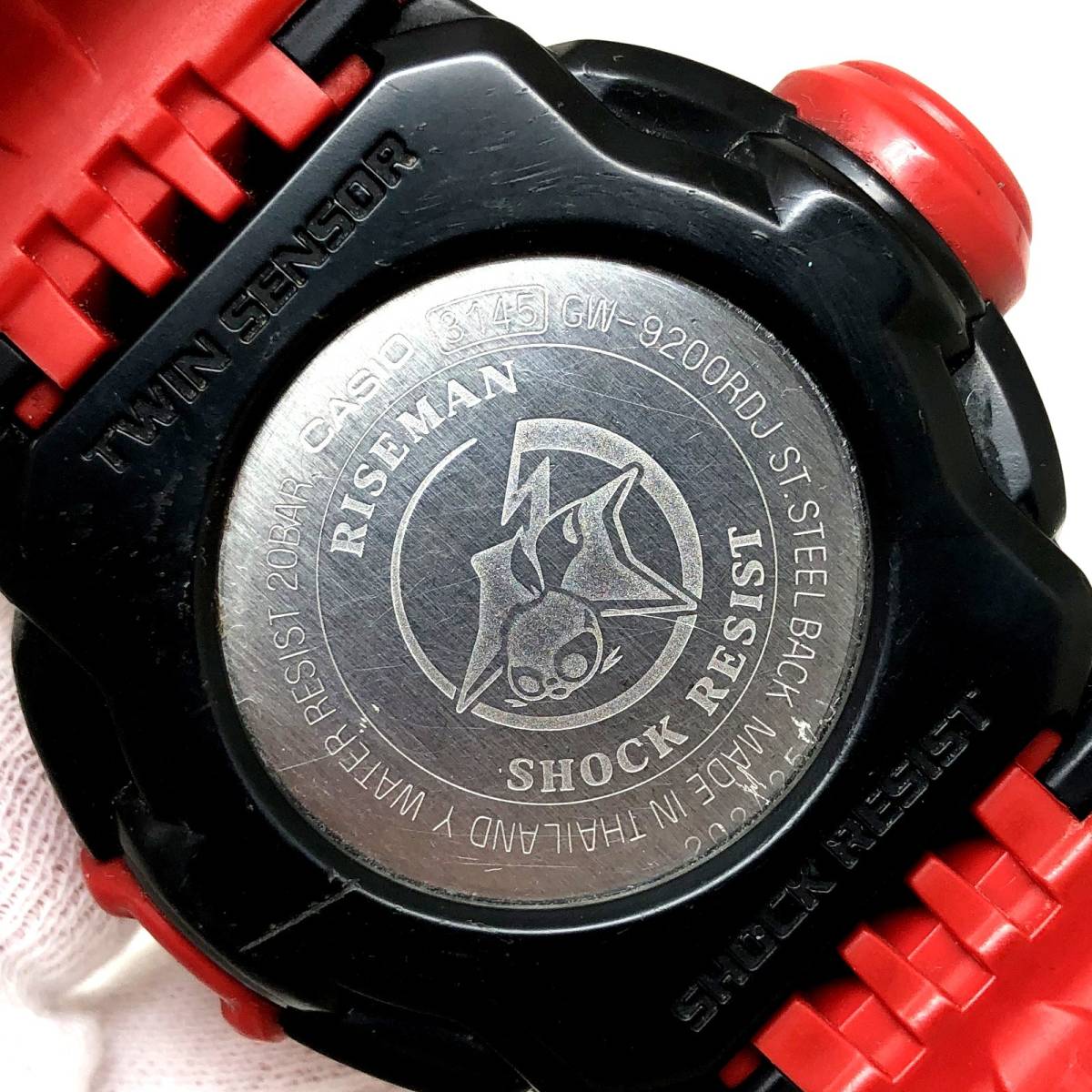 難あり G-SHOCK ジーショック CASIO カシオ 腕時計 GW-9200RDJ-4 RISEMAN ライズマン レッド 【ITZ67702CZ1S】_画像8