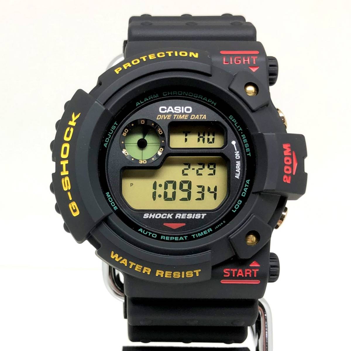 極美品 G-SHOCK ジーショック CASIO カシオ 腕時計 DW-6300-1B フロッグマン FROGMAN デジタル クォーツ 海外モデル【IT08ZB0QB7A4】_画像1