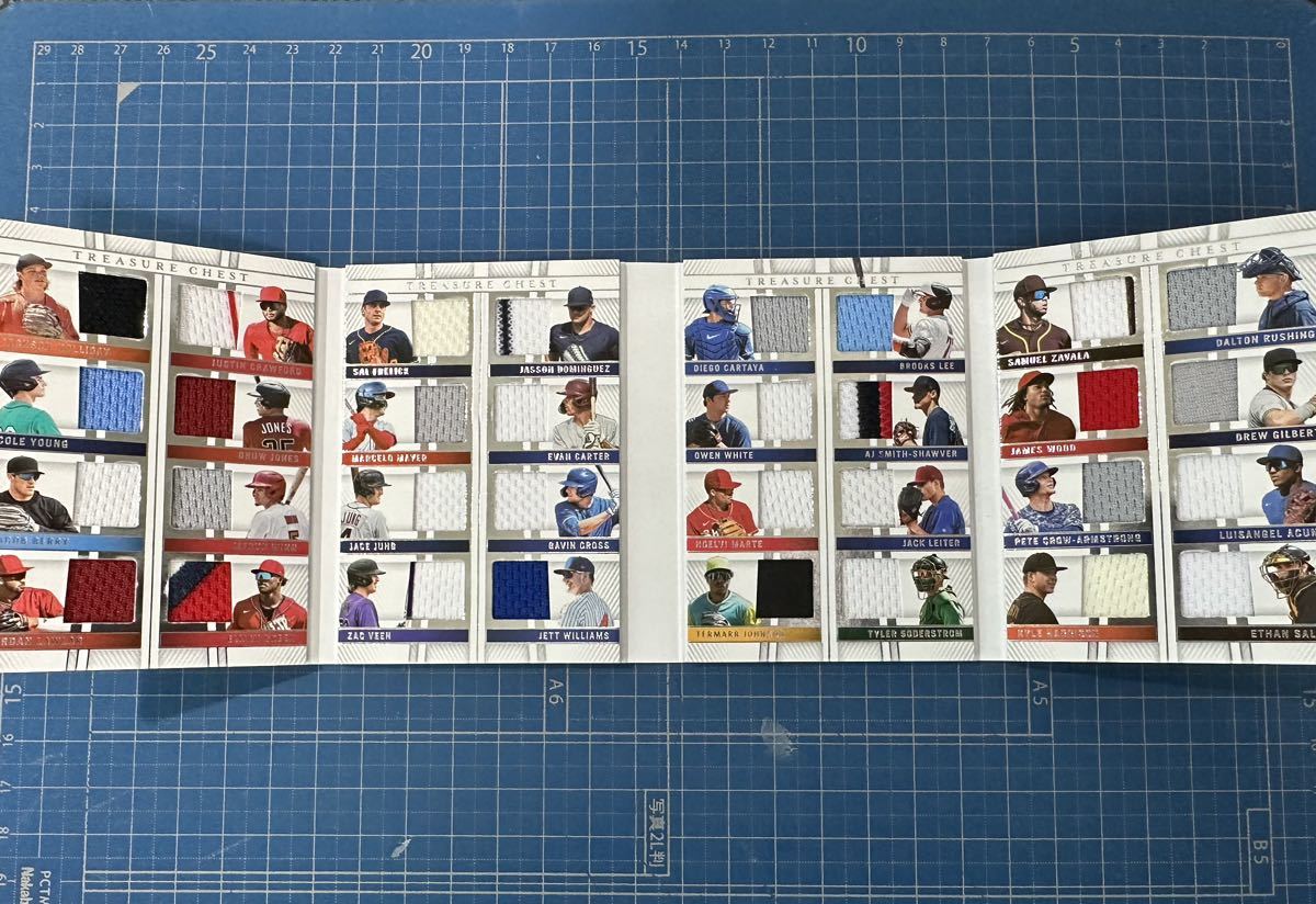 2023 Panini National Treasures Baseball Treasure Chest 32 Booklet /99 Jasson Dominguez等３２名ジャージの画像1