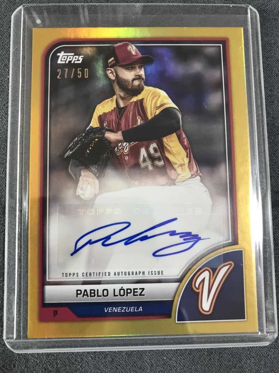 2023 Topps WBC 直筆サインカード 3枚セット　 MLB カイルタッカー　パブロロペス　ジョナサンアランダ　MLBスター選手　シリアル有2枚　_画像3