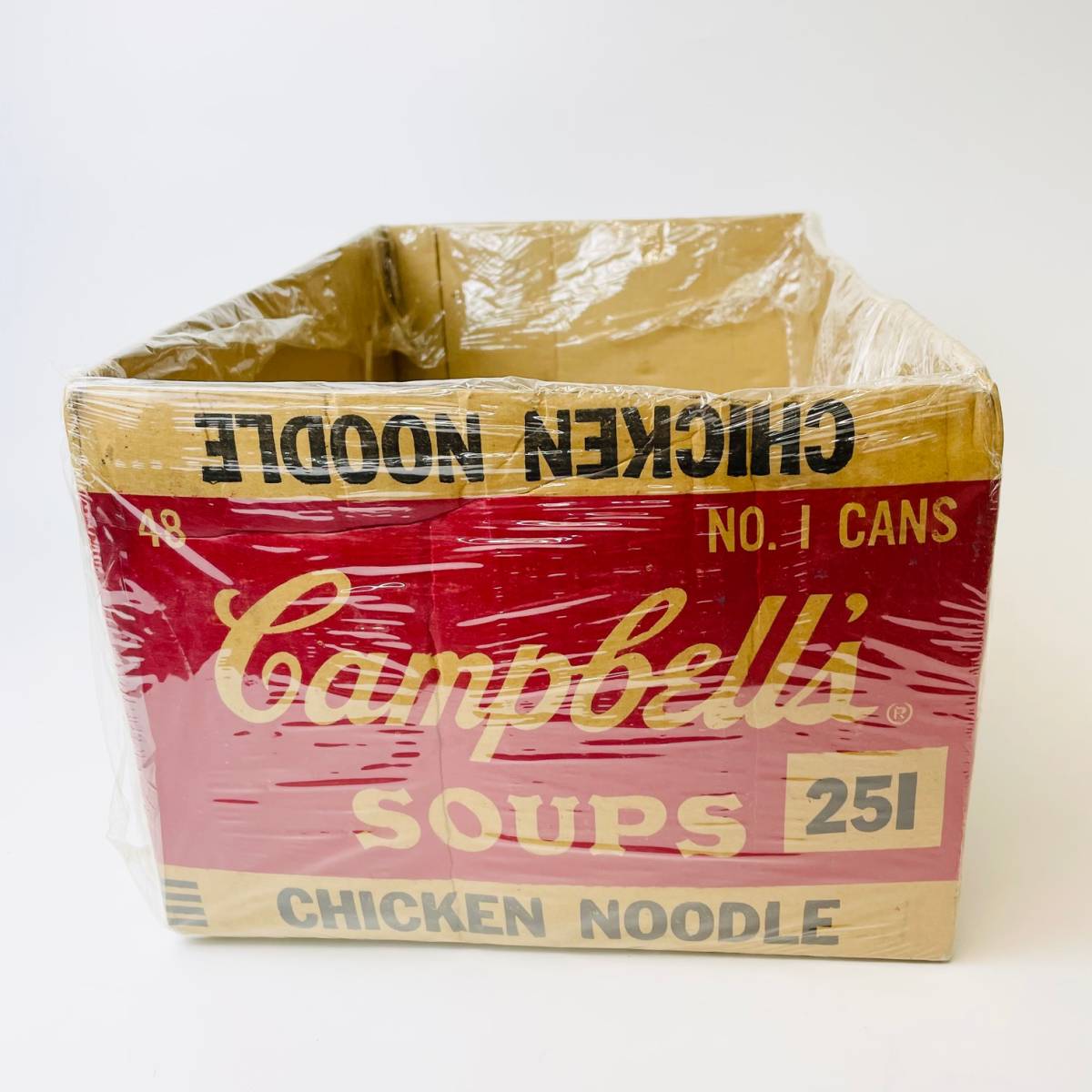 ビンテージ キャンベル スープ缶 パッケージボックス Campbell's Soup ダンボールケース CHICKEN NOODLE vuz0226_画像5