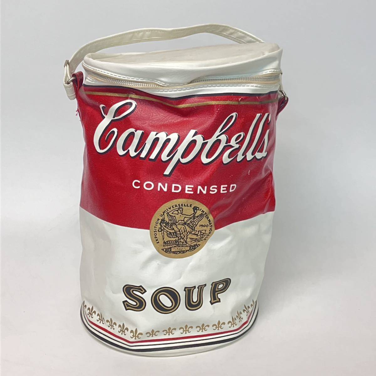 60S ビンテージ キャンベル スープ缶 クーラーバッグ Campbell's Soup BEARSE MANUFACTURING COMPANY COOLER BAG 円柱型 vuz0230_画像1