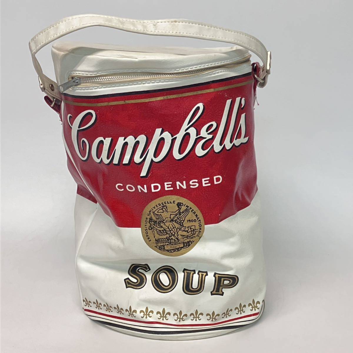 60S ビンテージ キャンベル スープ缶 クーラーバッグ Campbell's Soup BEARSE MANUFACTURING COMPANY COOLER BAG 円柱型 vuz0230_画像2
