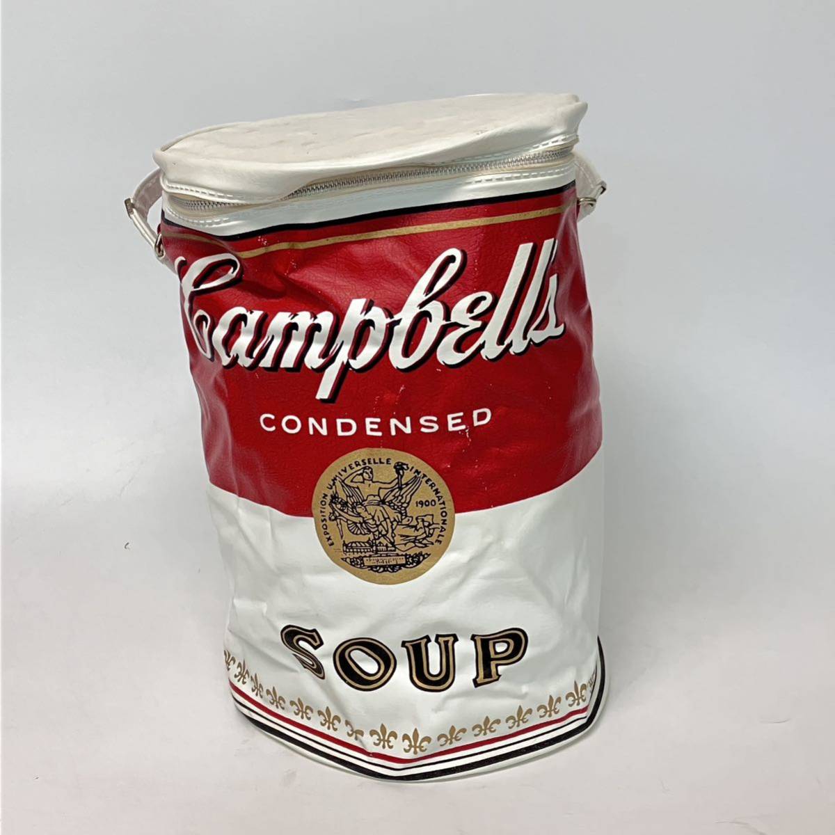 60S ビンテージ キャンベル スープ缶 クーラーバッグ Campbell's Soup BEARSE MANUFACTURING COMPANY COOLER BAG 円柱型 vuz0235_画像2