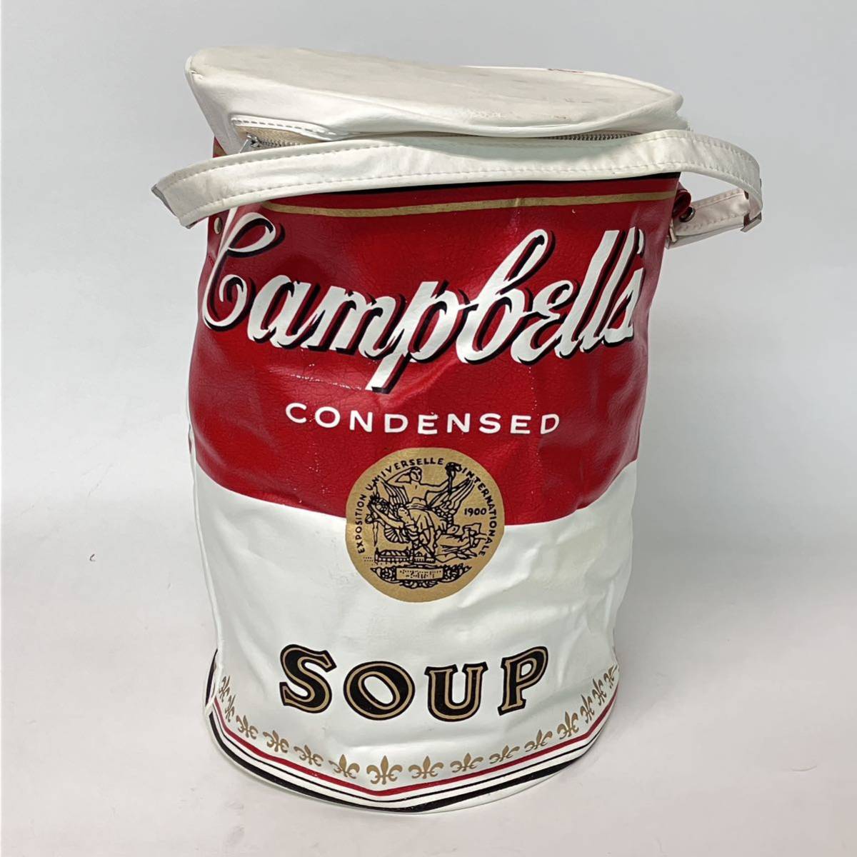 60S ビンテージ キャンベル スープ缶 クーラーバッグ Campbell's Soup BEARSE MANUFACTURING COMPANY COOLER BAG 円柱型 vuz0235_画像1