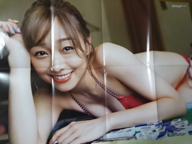 須田亜香里 雑誌付録 ４点セット（ポスター、ＰＩＮ－ＵＰ、しおり）在庫整理の画像2