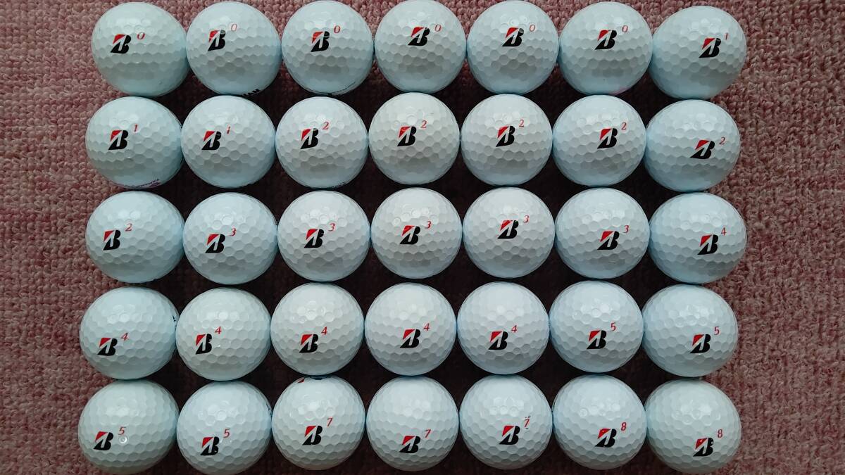 ２０２２ ブリヂストンゴルフ TOUR B X コーポレートカラー ロストボール ３５個の画像1