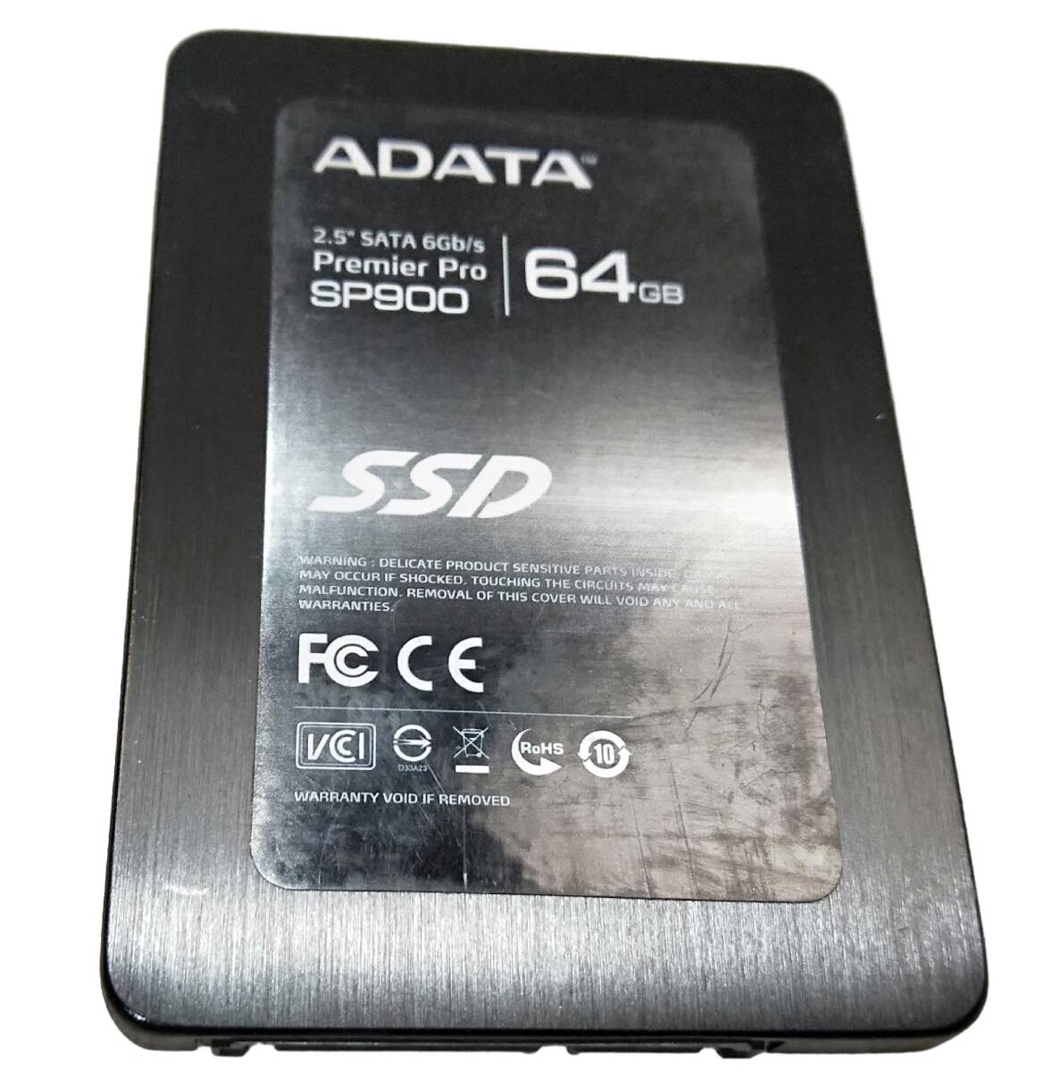 【中古パーツ】2.5 SATA SSD 1台　正常 ADATA SP900 64GB ■SSD20431_画像1