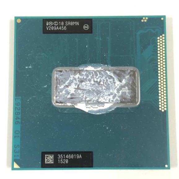 【中古パーツ】複数購入可CPU Intel Core i7-3610QM 2.3GHz TB 3.3GHz SR0MN Socket G2(rPGA988B) 4コア8スレッド動作品ノートパソコン用_画像2