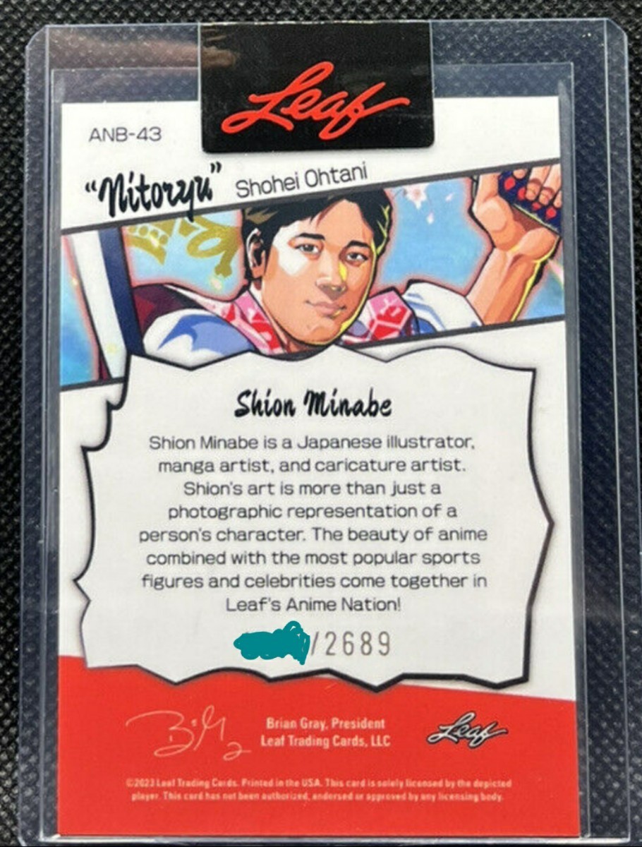 2023 leaf 大谷翔平 Metal ANIME NATION 二刀流 (検索)topps panini mvp shohei ohtani_画像2