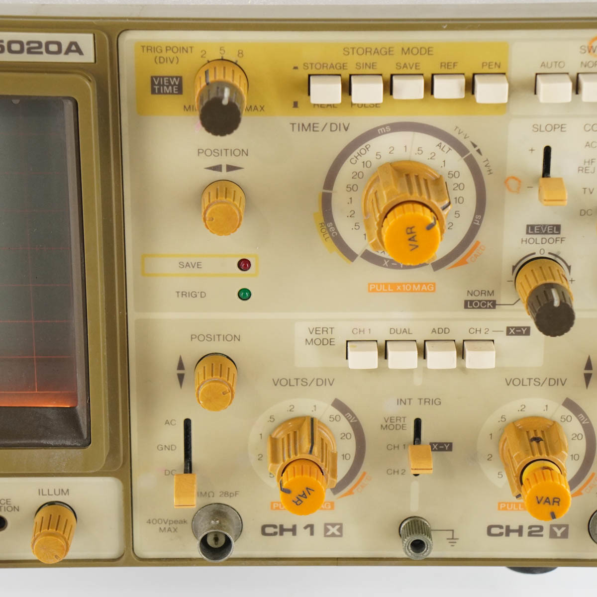 [JB] ジャンク DSS5020A KIKUSUI DIGITAL STORAGE OSCILLOSCOPE 20MHz 菊水 オシロスコープ[05573-0055]_画像6