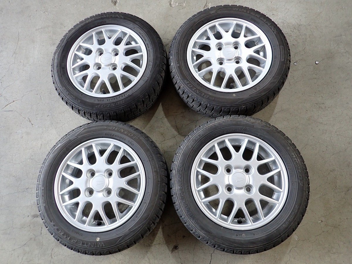 YS6412[ free shipping 155/65R13] Daihatsu original MAX Esse Mira Naked etc. Dunlop used studless #13×4.5J 100/4H ET45#