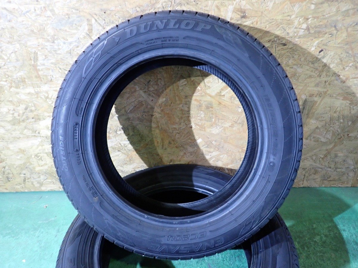 RK2577【送料無料165/65R15】2本 ダンロップ エナセーブ EC204 22年 中古 夏タイヤ ノーマルタイヤ ラジアル_画像2