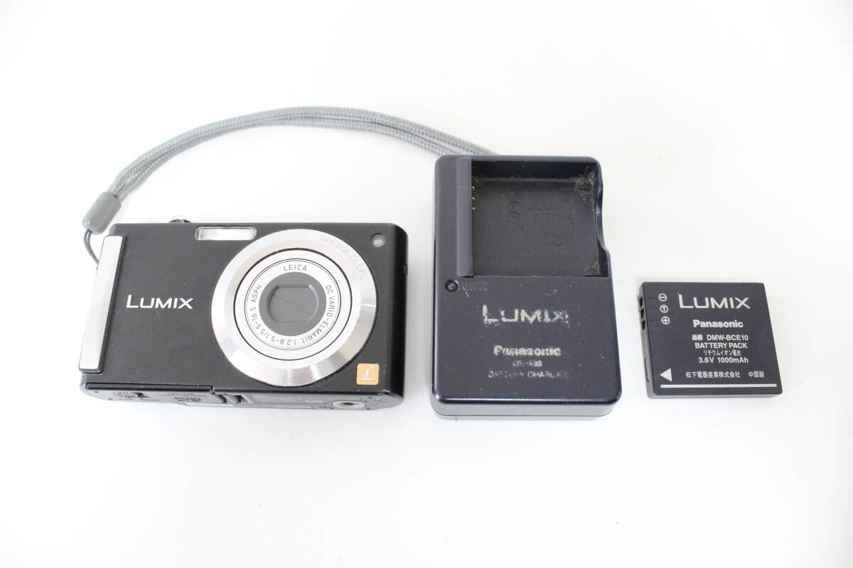 Panasonic Lumix デジカメ DMC-FS3 ブラック 画面黄ばみ有(AM44)_画像1