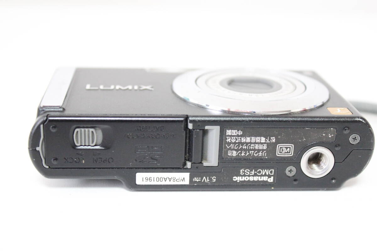 Panasonic Lumix デジカメ DMC-FS3 ブラック 画面黄ばみ有(AM44)_画像5
