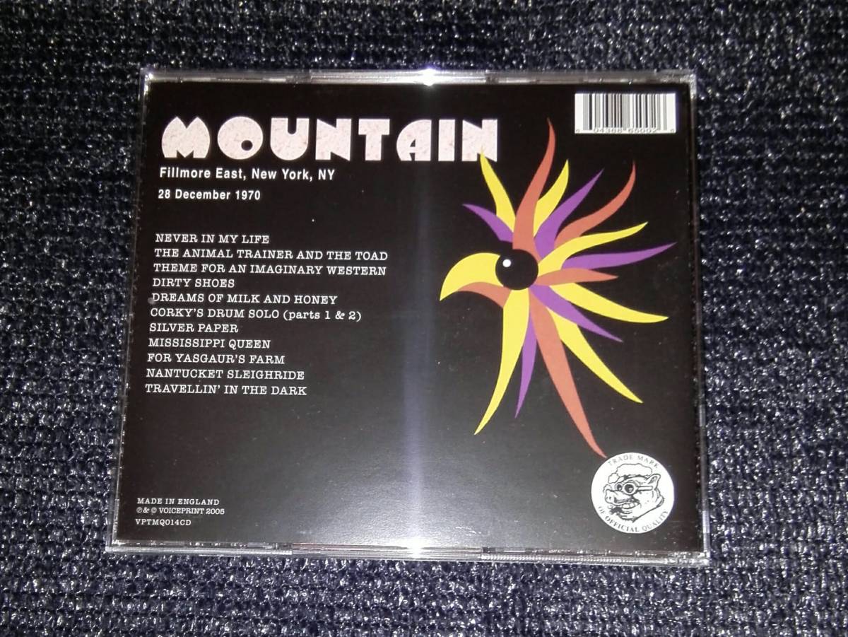 ☆マウンテン「Official Live Mountain Bootleg Series volume 5」輸入盤 Fillmore East, New York, NY 28 December 1970_画像2