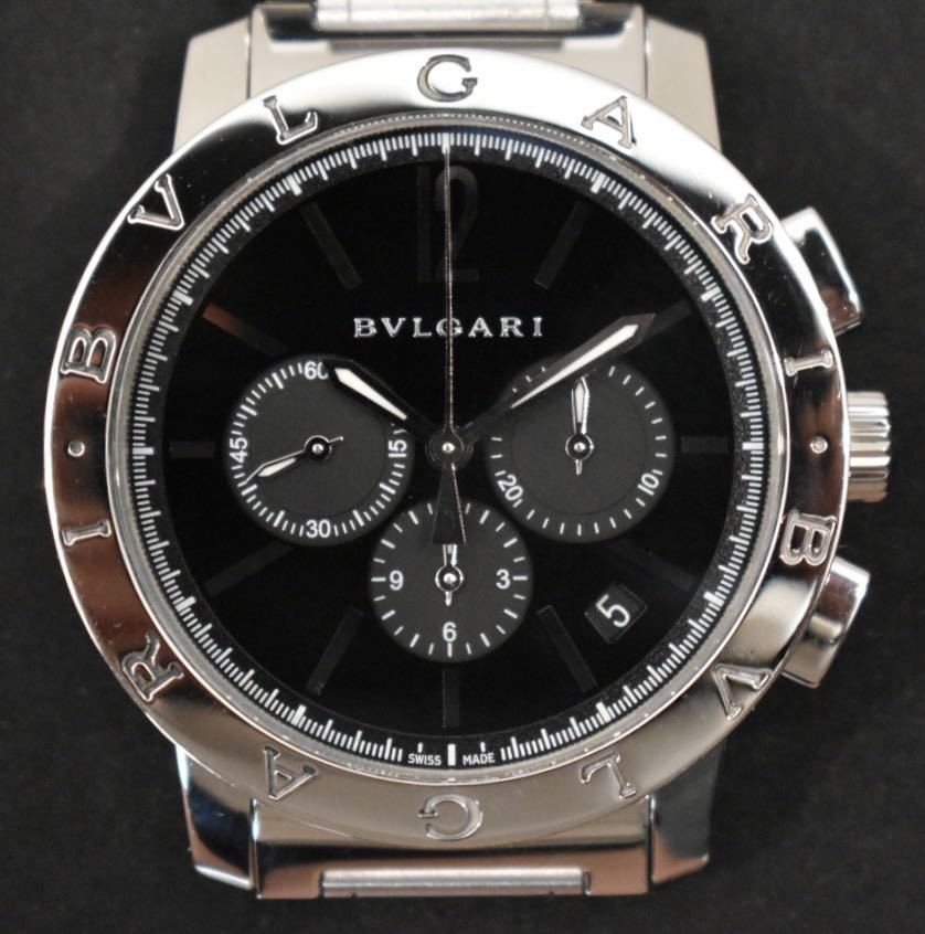国内正規 ブルガリ BVLGARI ブルガリブルガリ クロノグラフ BB41SCH エルプリメロ 自動巻 メンズ 腕時計 付属品完備美品_画像7