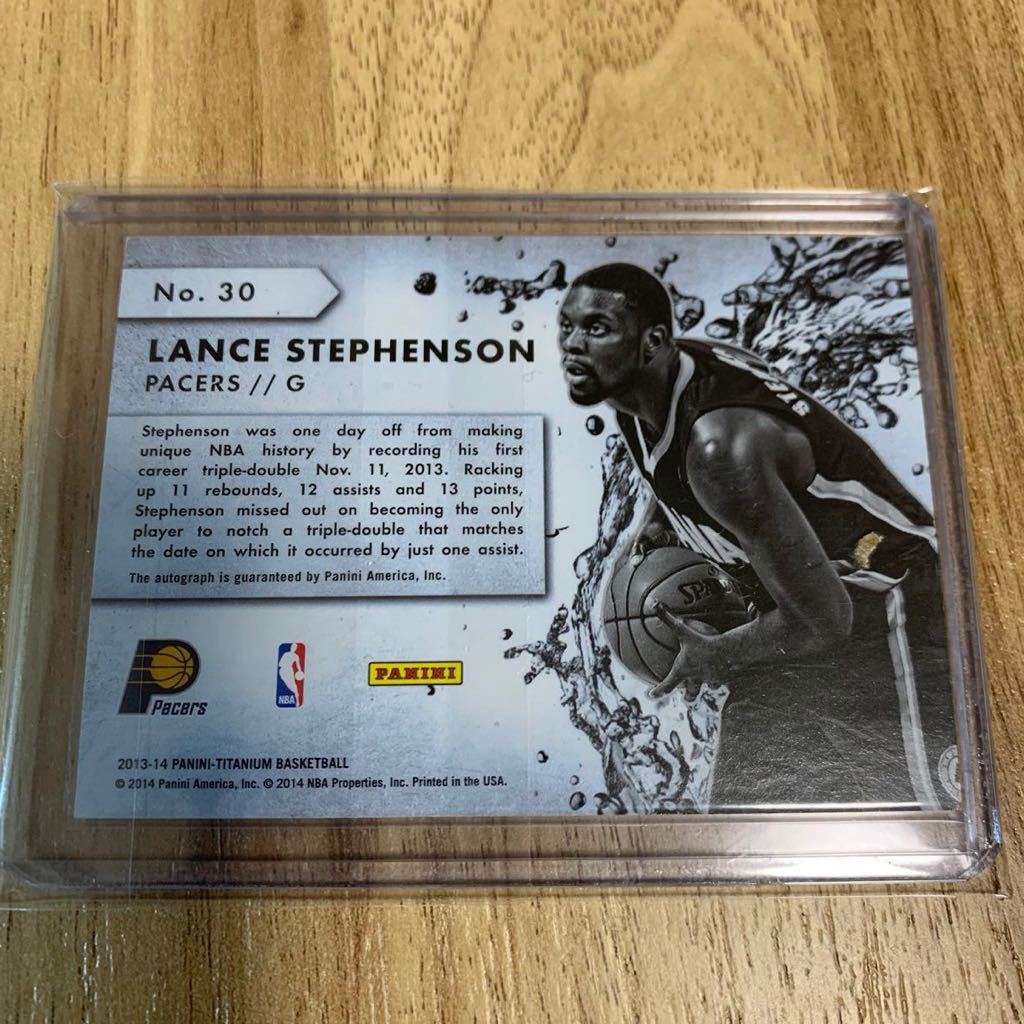 【Lance Stephenson auto】titanium ランススティーブンソン Indiana Pacers インディアナ・ペイサーズ NBA_画像2