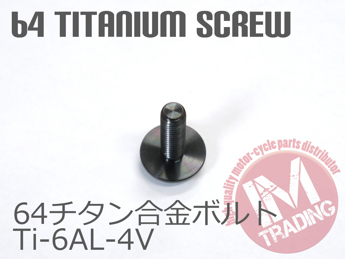 64チタン製スクリーンボルト M5×16mm P0.8 6本セット ゆうパケット対応 黒 ブラック Ti-6Al-4V◇_画像3