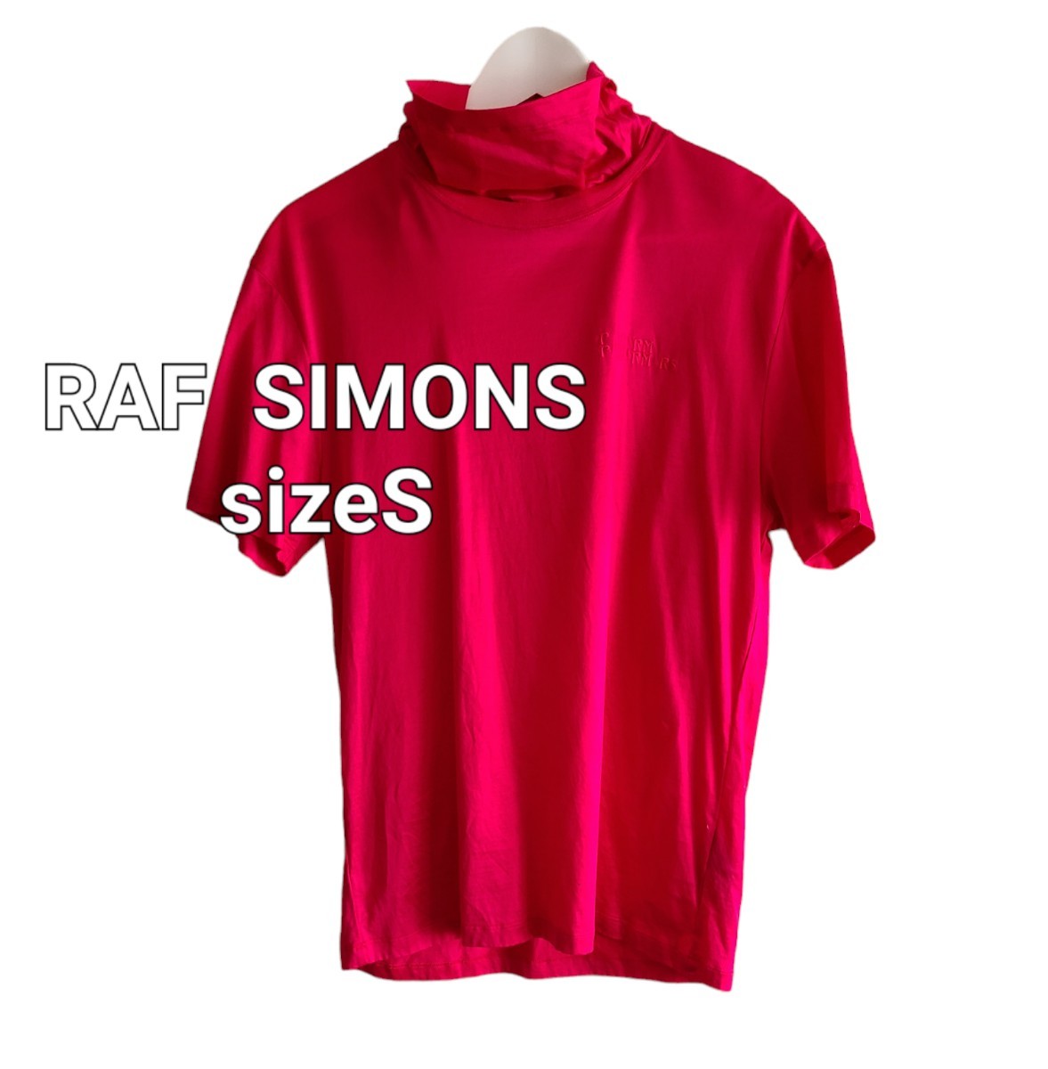 RAF SIMONSラフシモンズ タートルネック付きT-shirt Color ショッキングピンク系sizeS_画像1