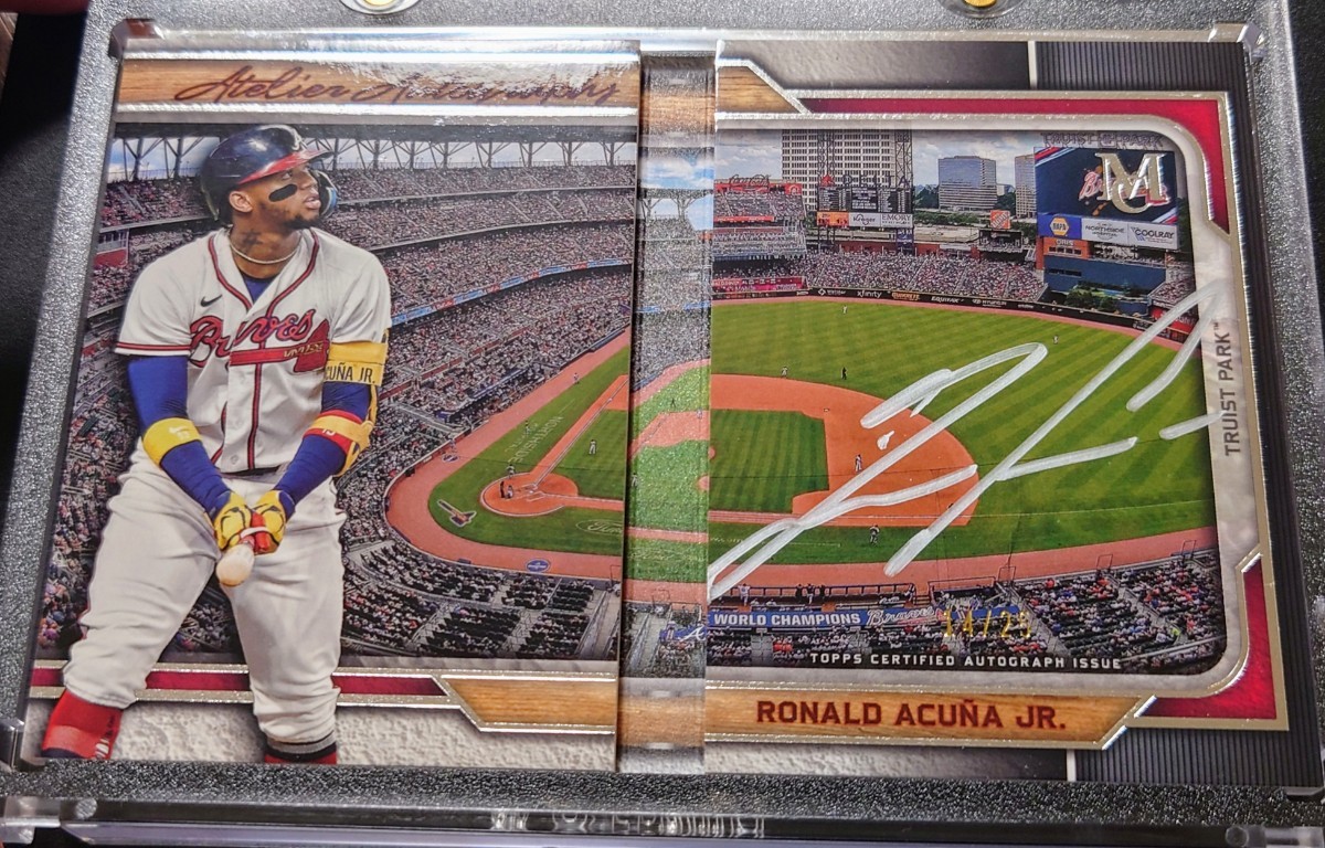 2023 mlb topps museum collection Atelier Autograph Book　auto /25 ronald acuna jr _画像1