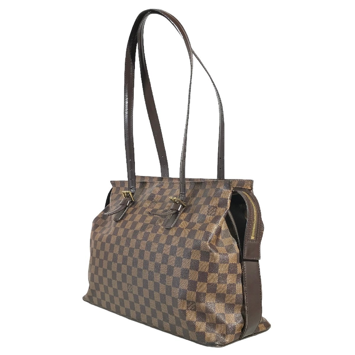 【1円～】ルイヴィトン LOUIS VUITTON バッグ ハンドバッグ トートバッグ ダミエ チェルシー セミショルダー N51119 ブラウン 中古_画像3