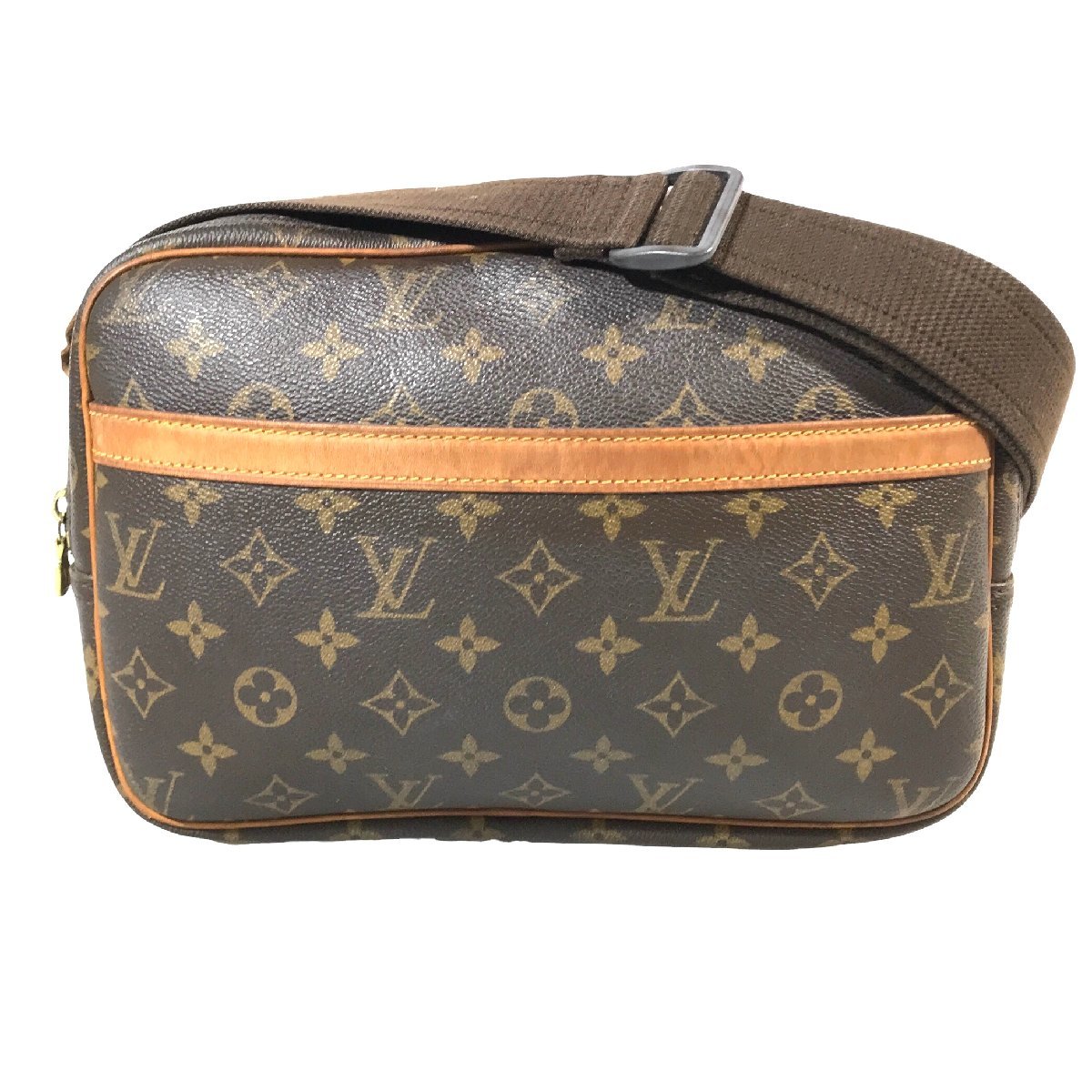 【1円～】ルイヴィトン LOUIS VUITTON バッグ ショルダーバッグ リポーターPM M45254 SP0060 モノグラム PVC レザー ブラウン 中古_画像1