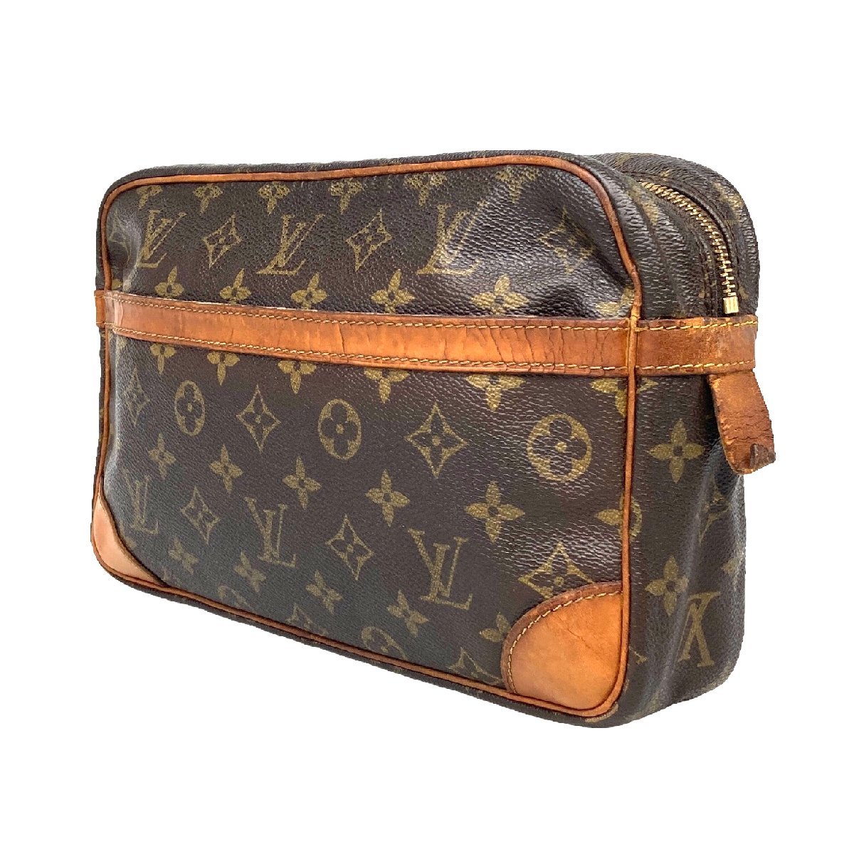 【1円～】ルイヴィトン LOUIS VUITTON バッグ クラッチバッグ コンピエーニュ28 M51845 881SL モノグラム レザー ブラウン 中古_画像3