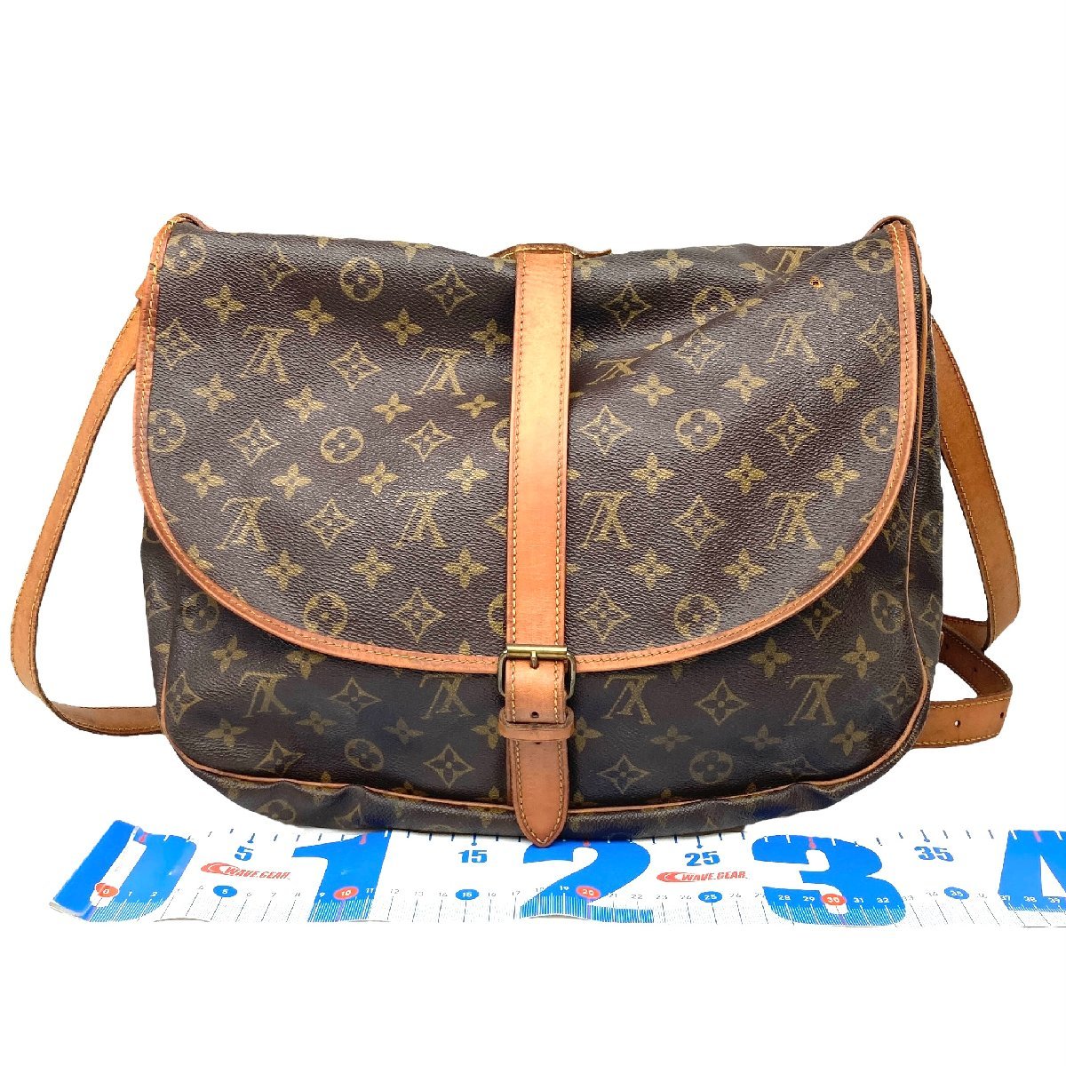 【1円～】ルイヴィトン LOUIS VUITTON ショルダーバッグ モノグラム ソミュール35 M42254 8902VI ブラウン レザー 中古_画像4