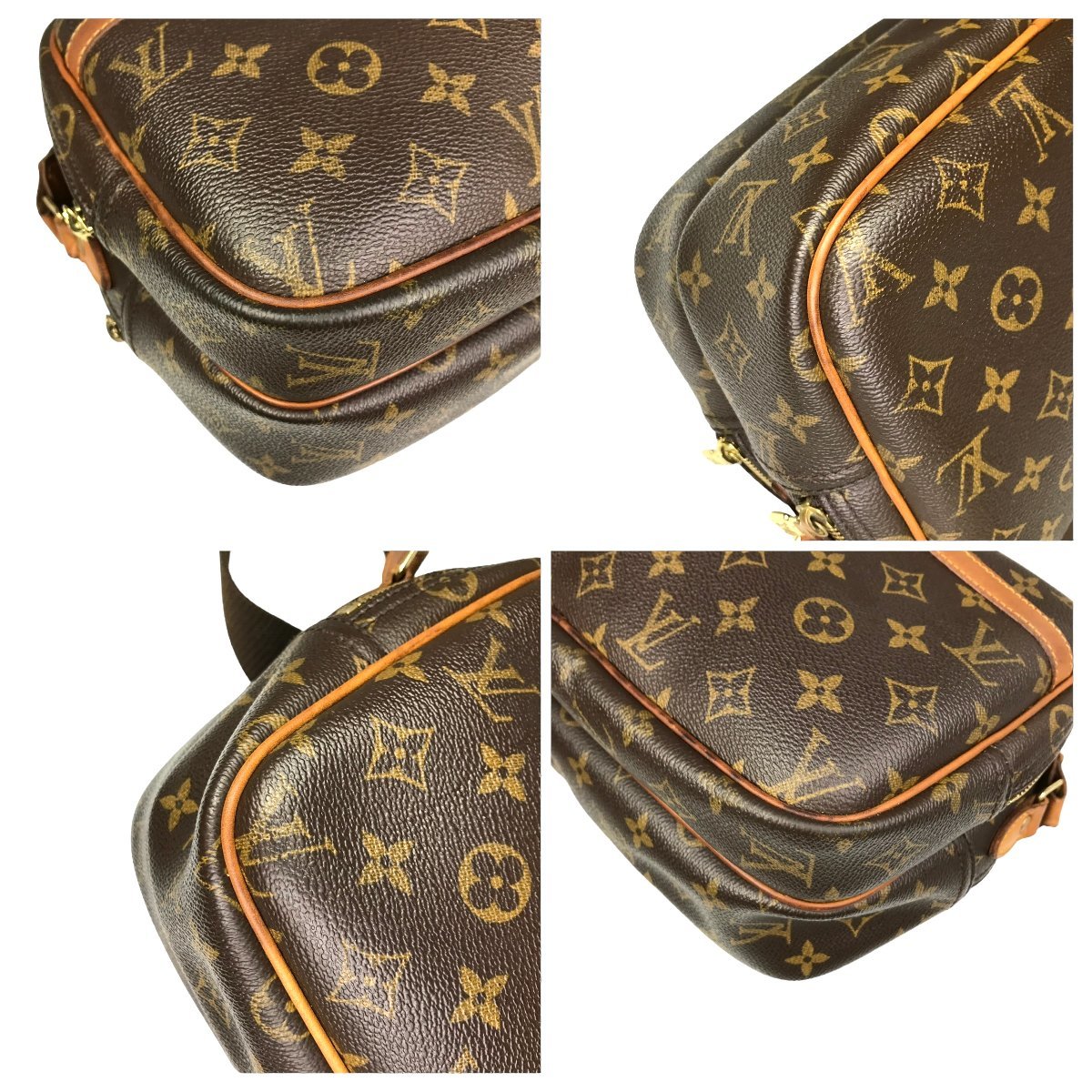 【1円～】ルイヴィトン LOUIS VUITTON バッグ ショルダーバッグ リポーターPM M45254 SP1020 モノグラム PVC レザー ブラウン 中古_画像10