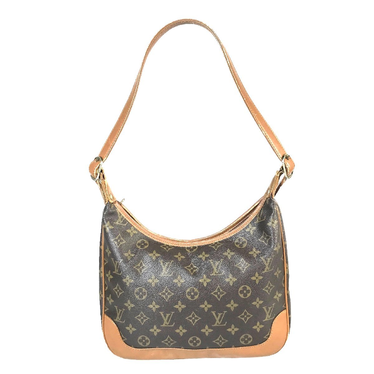 【1円～】ルイヴィトン LOUIS VUITTON バッグ ショルダーバッグ タロンジップ ブローニュ モノグラム レザー ブラウン USA製 中古_画像1