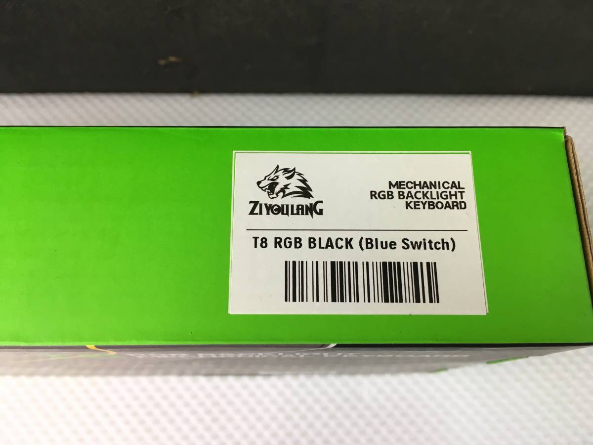 shO650 ZIYOU LANG T8 RGB メカニカルゲーミングキーボード ブラック 青軸 68キー 10キーレス ※一部キーキャップ変更有_画像3