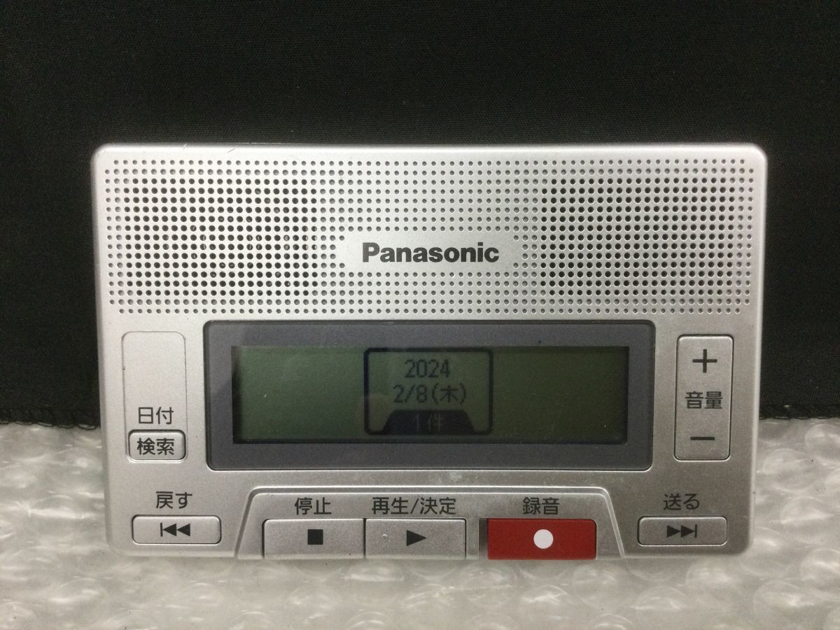 D548-60-M【通電動作確認済み】Panasonic(パナソニック)ICレコーダー RR-SR30 シルバー コンパクト音声録音機/t_画像1