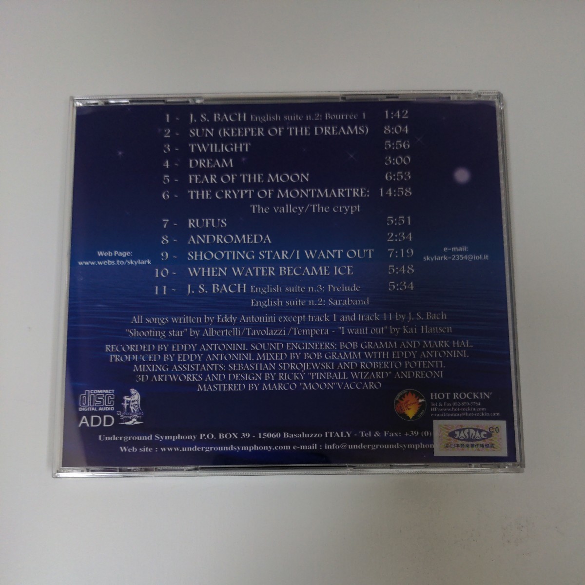 EDDY ANTONINI Skylark Italy Symphonic Heavy Metal シンフォニック・ヘヴィメタル 国内盤CD 帯付の画像7