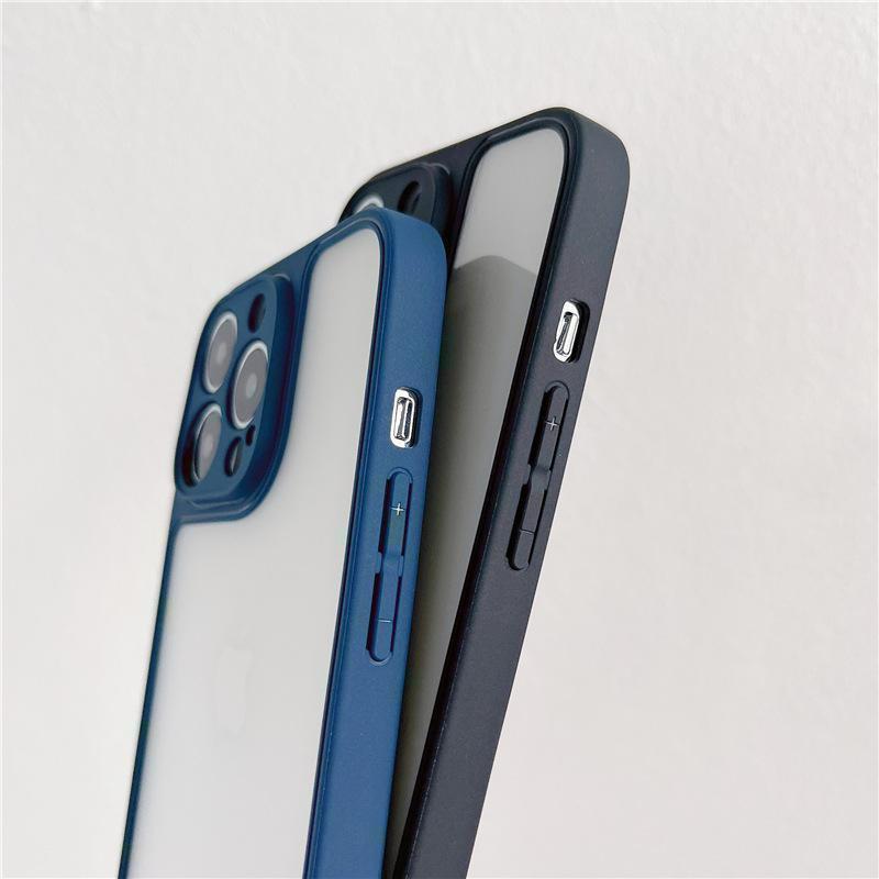 iPhone13Pro ケース スマホケース スマホカバー 黒 ブラック 半透明 背面カバー アイフォン 携帯ケース アクセサリー 12