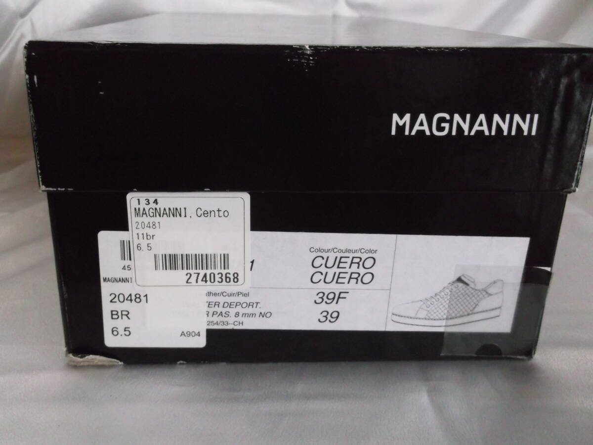 新品 MAGNANNI　マグナーニ　イントレチャート　スニーカー　EU39/UK6.5　ブラウン　スペイン_画像8