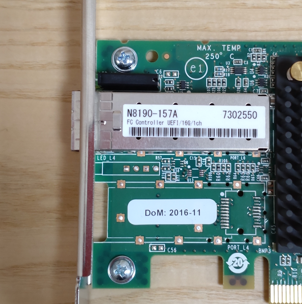 ★送料無料★NEC Fibre Channel コントローラ N8190-157A / 16GB Fibre Channel / Emulex LPE16000B / NEC Express5800 /動作確認済/ T013