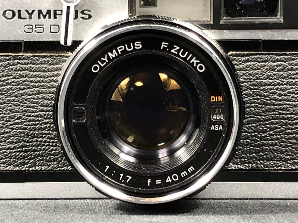 2/3a15 カメラ 現状品 OLYMPUS 35DC 1:1.7 f=40mm オリンパス フィルムカメラ レンジファインダー シルバー 動作未確認 _画像6