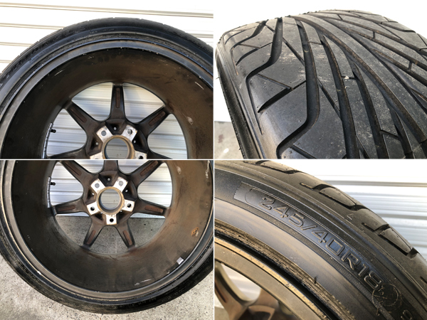 18インチ ホイール 5穴 メーカー不明 PCD120？ TRIANGLE(トライアングル) TR968 タイヤ 225/40R18 245/40R18_画像4