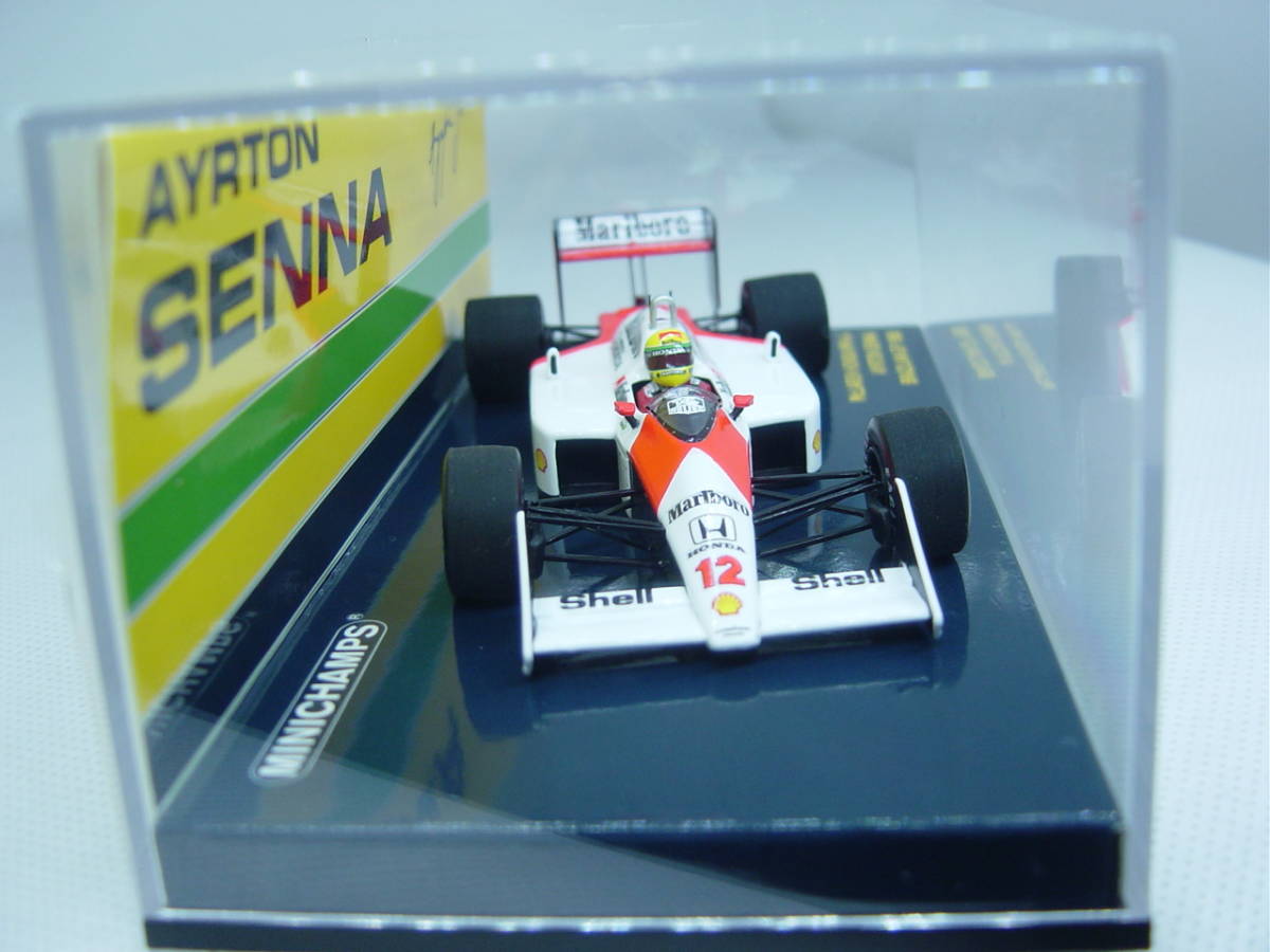 送料300円～ MINICHAMPS 1/43 McLaren MP4-4 BRAZILIAN GP 1988 #12 A.SENNA マクラーレン セナ ブラジルGP Marlboro マルボロ仕様_画像3