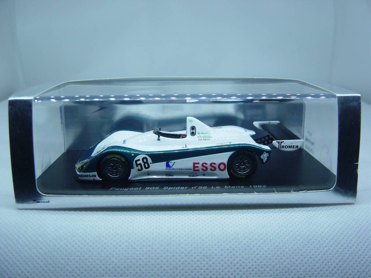 送料350円～ spark 1/43 Peugeot 905 Spider Le Mans 1992 #58 P.Gonin/D.Artzet/P.Petit プジョー ル・マン