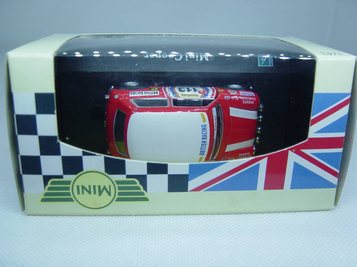 送料300円～ 【塗装ひび有】Cararama 1/43 Mini Cooper BRITISH RACING #113 ミニクーパー_画像7