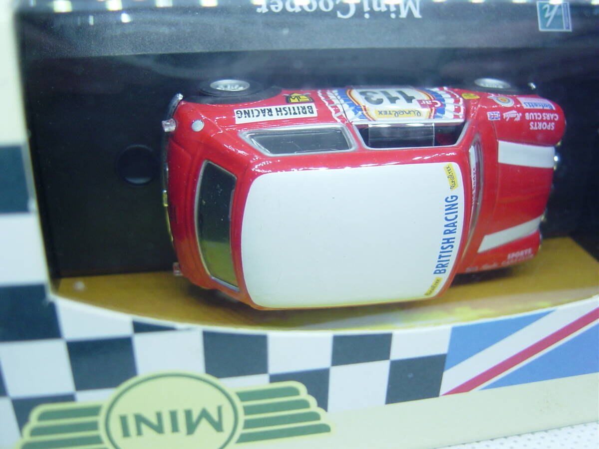 送料300円～ 【塗装ひび有】Cararama 1/43 Mini Cooper BRITISH RACING #113 ミニクーパー_画像9