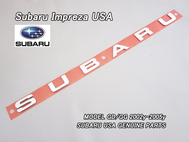 Impreza GD.GG[SUBARU] Subaru IMPREZA оригинальный US эмблема - задний SUBARU знак (02-05y модель )/USDM Северная Америка specification WRX Outback STI письмо USA американский 