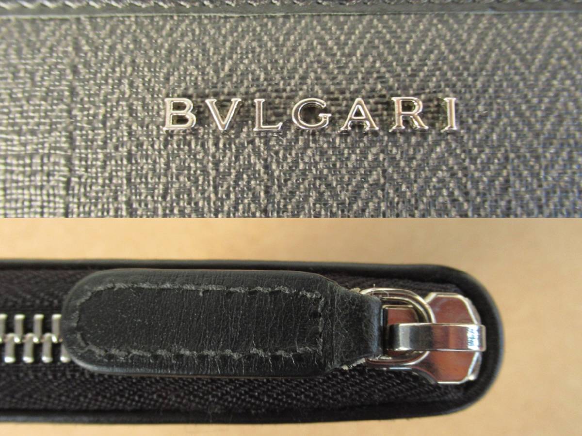 BVLGARI　ウイークエンド　ラウンドファスナー財布　使用感少なめの美品　内外部クリーニング済み　付属品付き　激安 !!_画像10