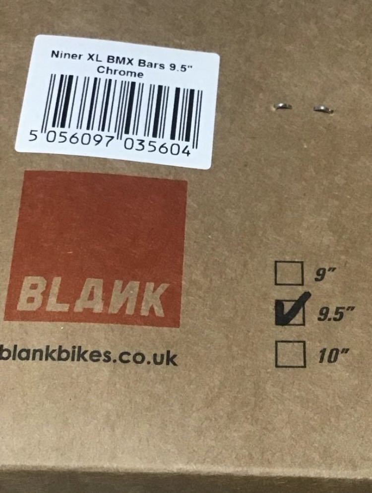 BLANK niner XL BMX ハンドルバー 9.5 クローム　chrome シルバー_画像2