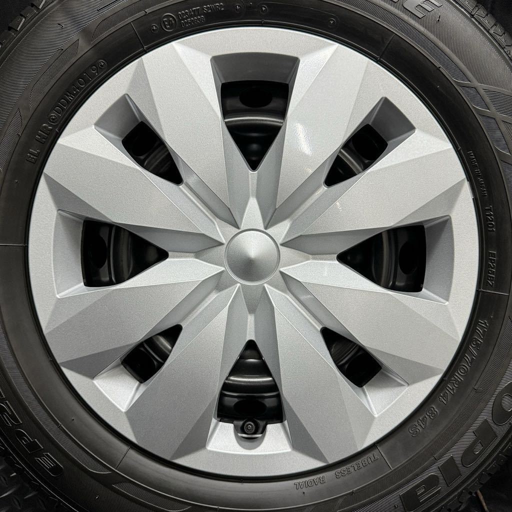 8～9分山美品★175/70R14 ブリヂストン ECPOOIA EP25&トヨタ純正ホイール 4本 №B240228-B2 アクア ヴィッツ ヤリス等14インチキャップ付き_画像8