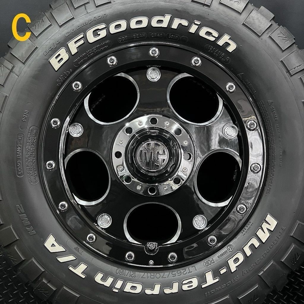 BFグッドリッチ Mud-TerrainT/A KM2 LT265/70R17&MYRTLE GEAR DEMON 4本 改S240325-B1 JK JLラングラー/5H 114.3*127マルチホイール*マッドの画像4