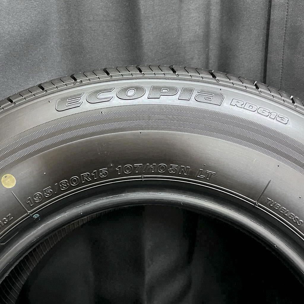 23年製新車外し★195/80R15 107/105N LT ブリヂストン ECOPIA RD613 4本 №B240229-B3 200系ハイエース レジアス NV350キャラバン等/セット_画像6