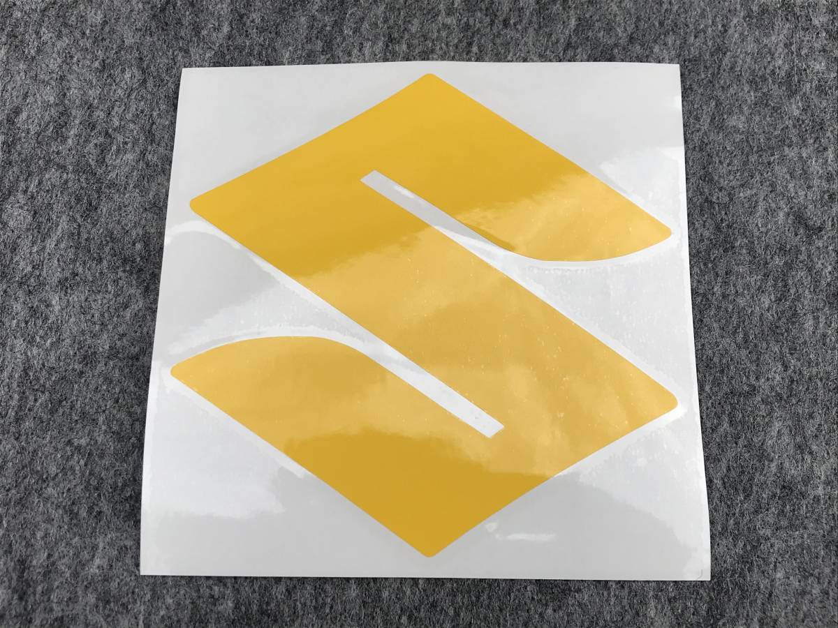 S Mark эмблема стикер 12cm* желтый * Suzuki *12 см * Spacia * custom * механизм * stingray * Solio 